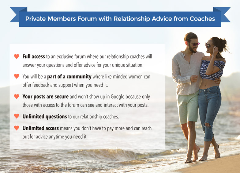 Join the Irresistible Insiders Club and get access to relationship coaches.